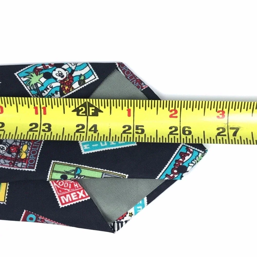 Balancine The Tie Works Disney Mickey Mouse Stamps 100% Silk Tie Novelty Necktie